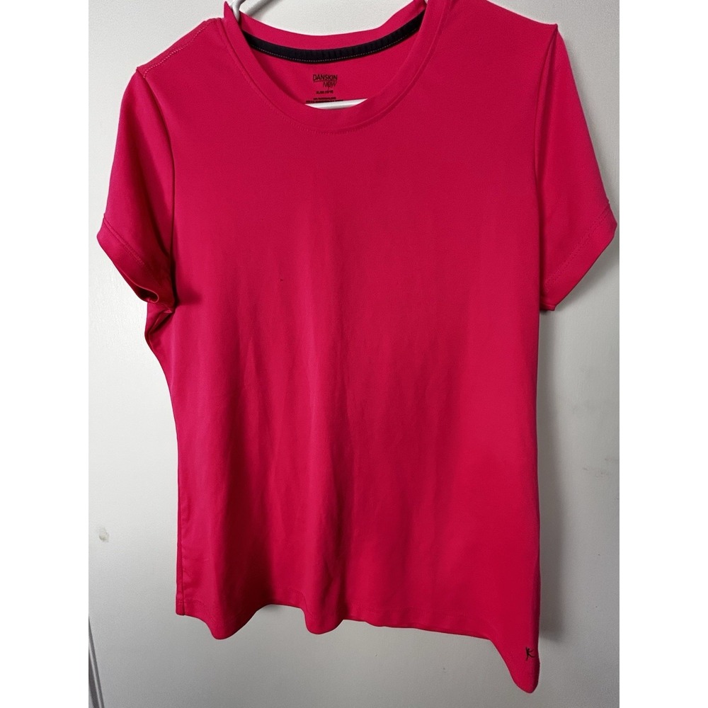 Danskin NowBright Pink Work Out T-shirt Athletic Gym Pickleball Tennis Casual XL